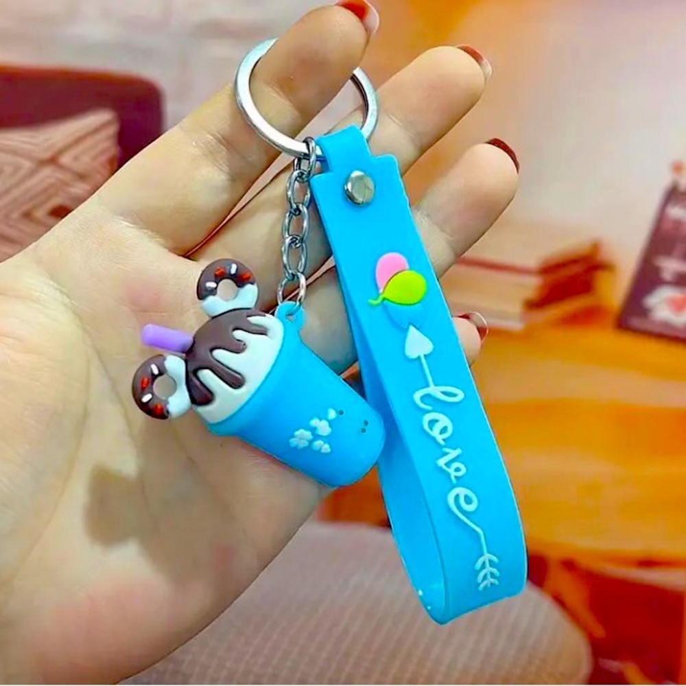 Funny ice cream keychain 🍦💙
